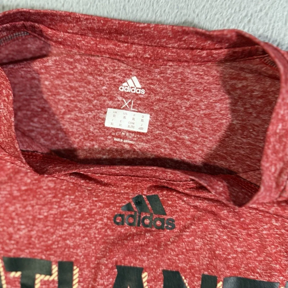 Adidas Atlanta United Long Sleeve Training Shirt Size Heather Red Mens Size XL‎